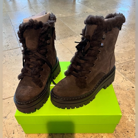 NIB- Sam Edelman Kyler suede mocha boots - Picture 1 of 6